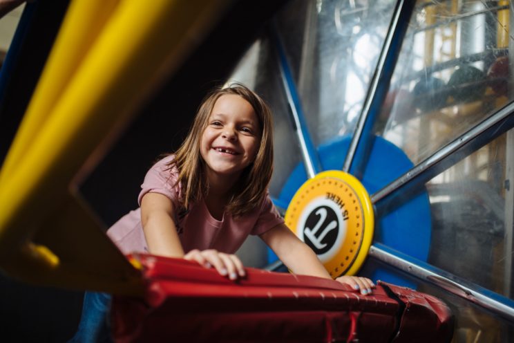 child playing at the Saint Louis Science Center