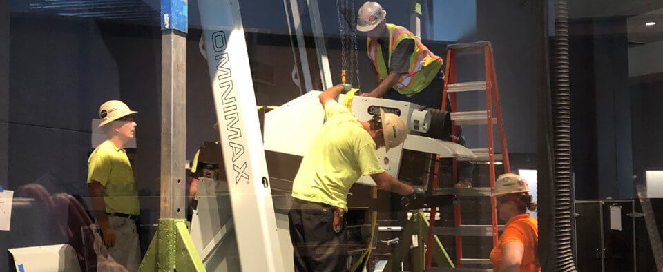 Omnimax Theater Renovation Film Projector Seats Removed Saint
