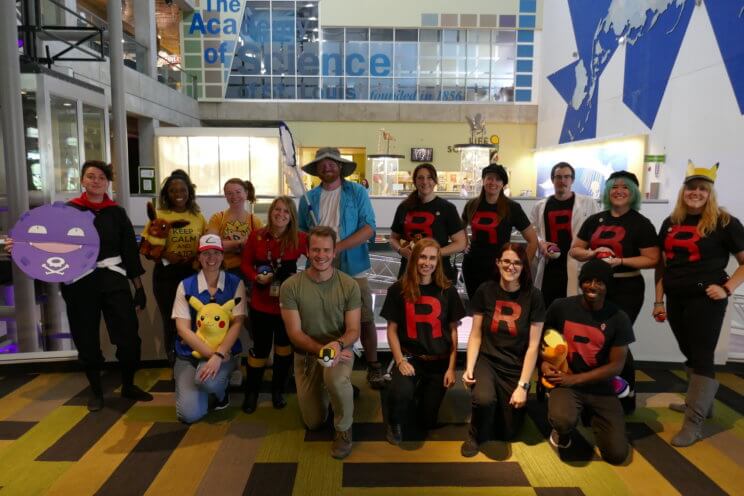 The Science Center team gets ready for First Friday Pokémon.