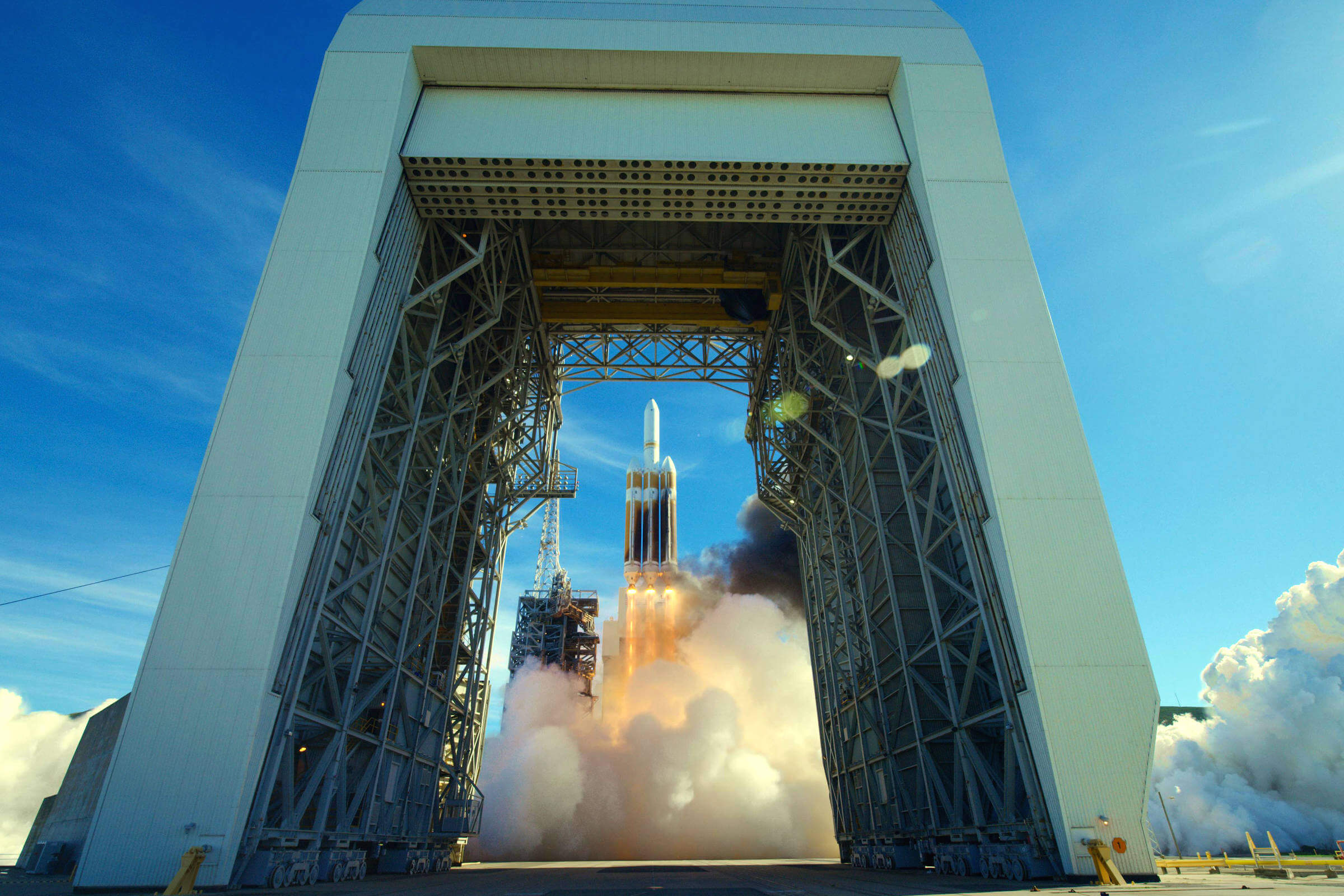 Delta IV Heavy Rocket could transport a space probe to avert and redirect an asteroid on a path toward Earth.