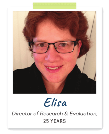 Elisa Director of Research & Evaluation, 25 YEARS