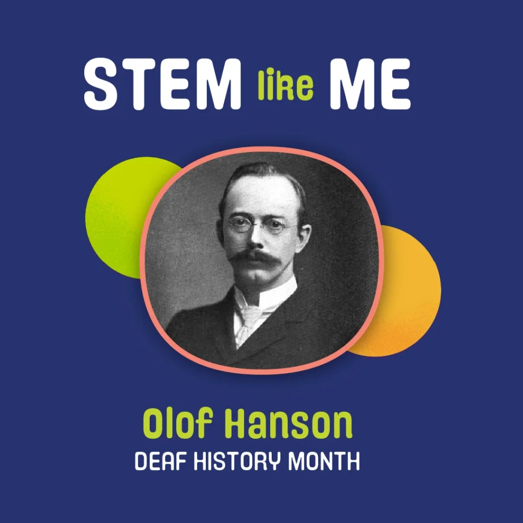 Photo of Olof Hanson, recognized during Deaf History Month April 2026