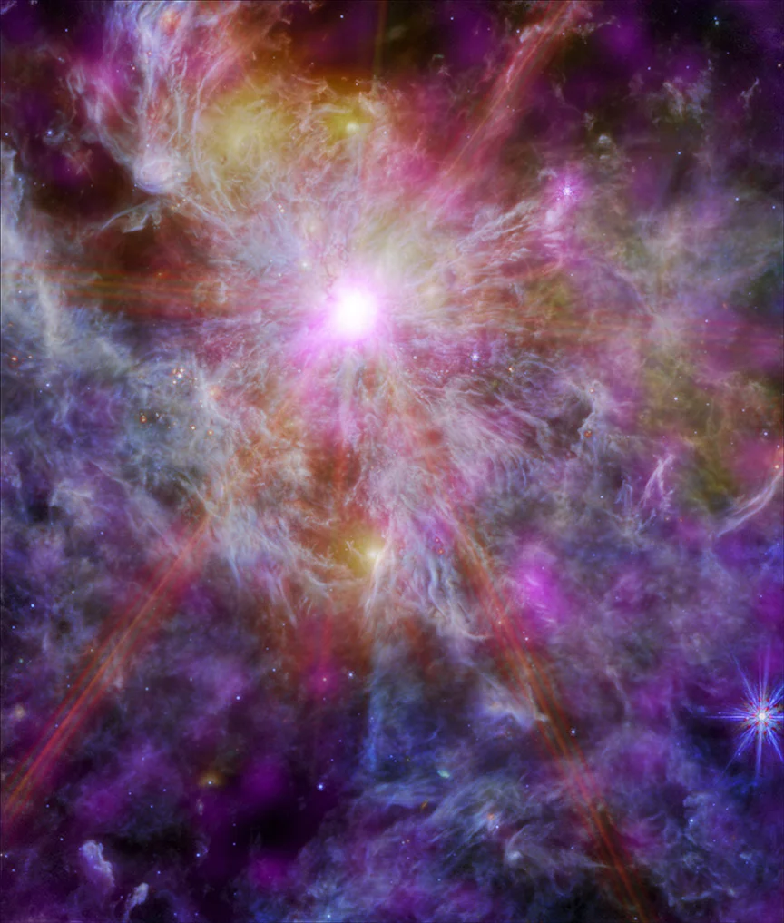 Image of the universe displayed on the Cosm Digistart projection system